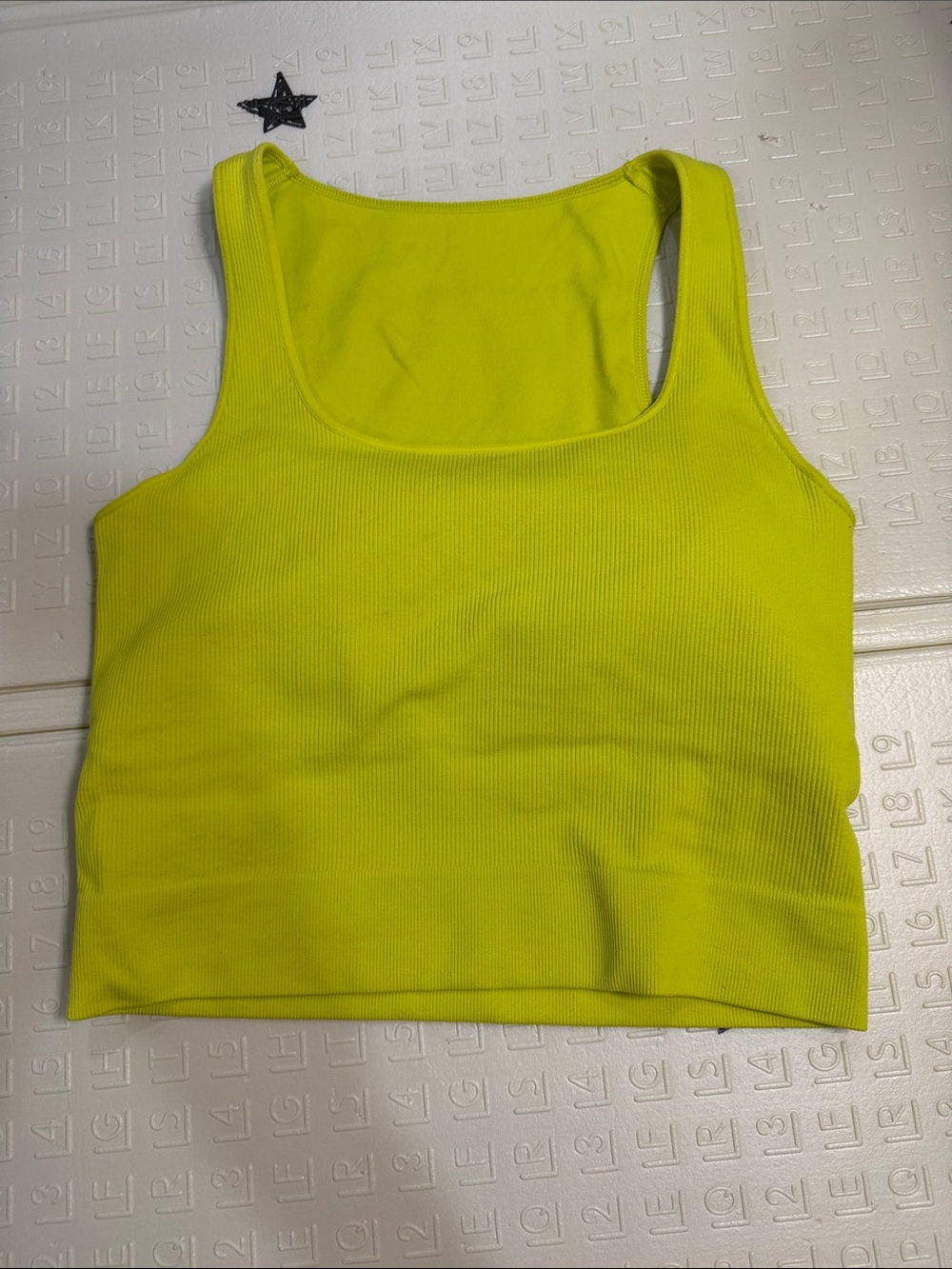 DSG Neon Lime Ribbed Tank Top